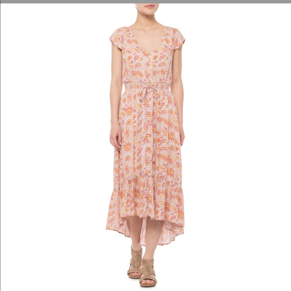 Lucky Brand Button Front Floral Dress